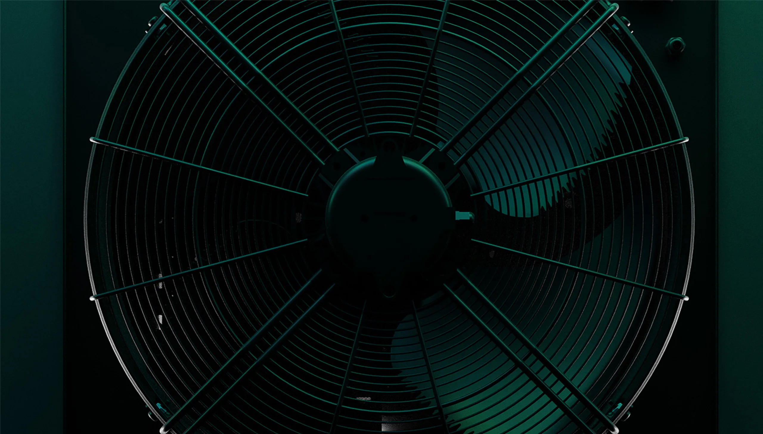 Detailed close-up at commercial unit seen from above.